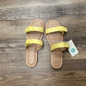NWT • A New Day • Yellow Slip On sandals